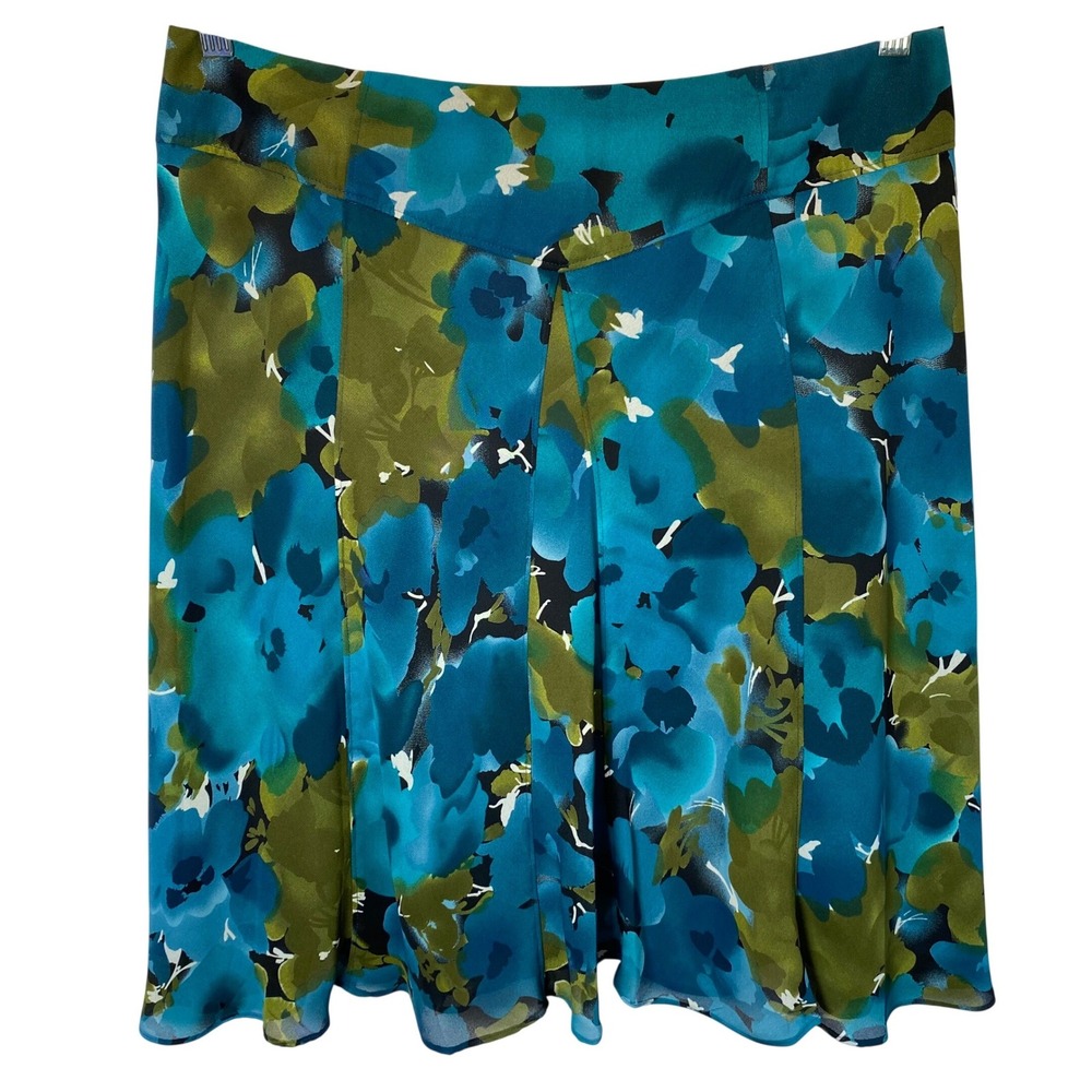 Sunny Leigh Women's Floral‎ Mini Skirt Size 12 Pleated A-line Flowy Fairy Whimsy